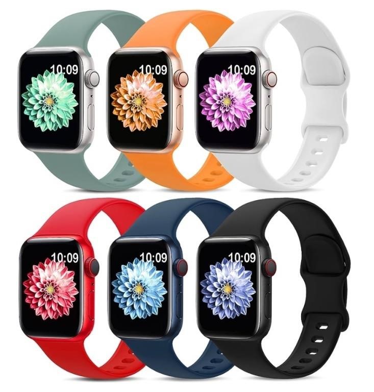 6 Pack neon Sport Bands for Apple Watch