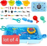 Lot of 4, Aomola Water Beads Play Set , 37 PCS Oce