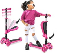 Hurtle 3 Wheeled Scooter for Kids - 2-in-1 Sit/Sta