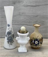 MISC BUD VASES GLASS POTTERY FRAGRANCE BOTTLE