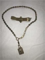 Gold Filled Necklace & Adjustable Bracelet