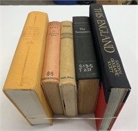 5 Assorted Hard Cover Vintage Books