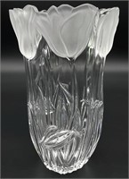 Frosted Crystal Tulip Vase