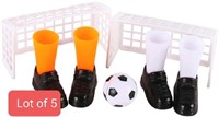 Lot of 5 3 Pcs Mini Finger Football Toy for Desk