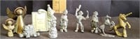 Pewter/Brass Mini Figurines - Clowns Horses Angels