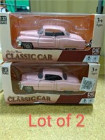 Lot of 2
Cotton Candy Pink 2 Door Coupe 1/43 O Sca