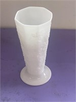 Milk Glass Vase Grape Pattern