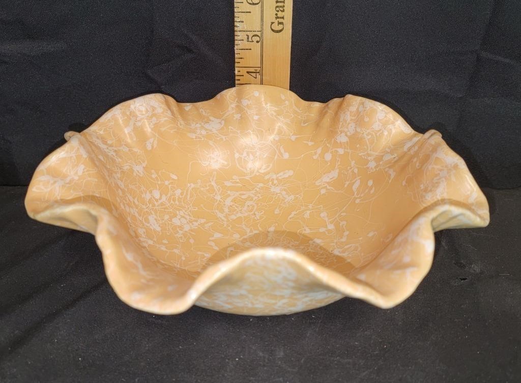 Vtg Shawnee Pottery USA #2503 Drip Glaze Bowl