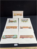 Vintage Wabash Railroad Lithograph Set