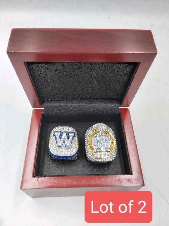 Lot of 2, Winnipeg Blue bombers Champion Rings 202