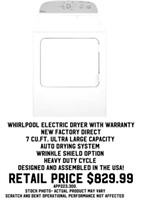 Whirlpool Electric Dryer w/ Warranty