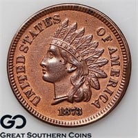 1873 Indian Head Cent Open 3, Details, AU Bid: 180