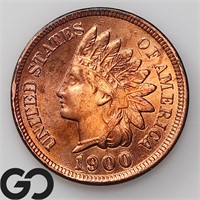 1900 Indian Head Cent, RED, Gem BU RD Bid: 540