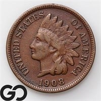 1908-S Indian Head Cent, KEY DATE, VF Bid: 110
