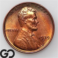 1939-D Lincoln Wheat Cent, Lots of Red and Color