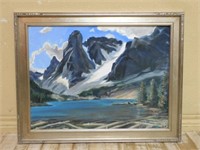 Impressionistic Alpine Painting, Signed "SMP".
