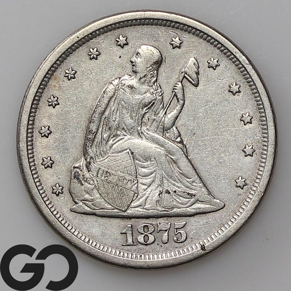 1875-S Twenty Cent Piece, XF+ Bid: 235