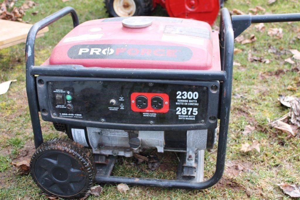 PROFORCE GAS 2300-2875 WATT GENERATOR 5.5HP