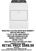 Whirlpool Electric Dryer w/ Warranty