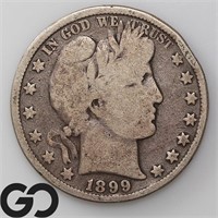 1899 Barber Half Dollar, VG Bid: 20