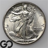 1934 Walking Liberty Half Dollar, BU++ Bid: 115