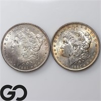 2-coin Lot Morgan Silver Dollars, BU+ Bid: 124