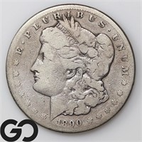 1890-CC Morgan Silver Dollar, VG Bid: 120