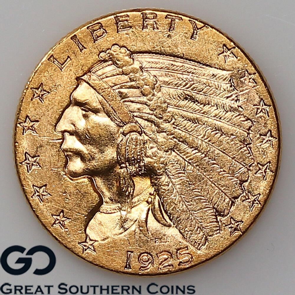 1925-D $2.5 Gold Quarter Eagle, BU Bid: 435