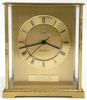 Seth Thomas Quartz Brass Mantle Clock