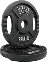 Signature Fitness Pair of 25lb Olympic 2-Inch Cast