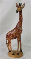 South African Wood Carved Giraffe