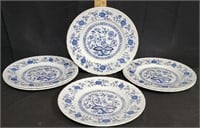 6 Blue Onion Heritage England Plates