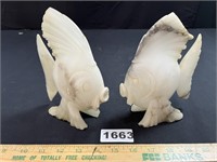 Carved Stone Fish-Fins Chipped
