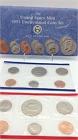 1991 U.S Mint Uncirculated Coin Set P&D