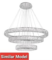 3 Ring Crystal Chandelier, 28"Dia, 21"Dia, 14"Dia