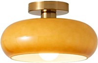 Nordic, Vintage Ceiling Light Fixture with Orange