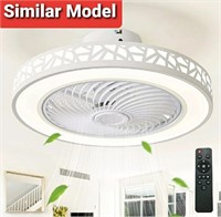 Ceiling Fan with Lights, Remote Control, 19" Moder