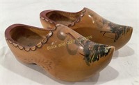 Hand Carved Wood Clogs US Size 6