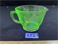 Green Uranium Glass Measuring Cup