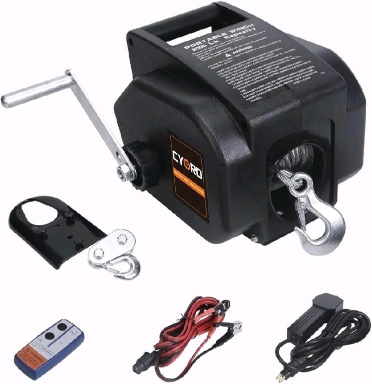 Portable Trailer Winch, Reversible Electric Winch