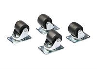 Heavy Duty Caster Wheels - Set of 4 Silent Swivel