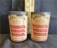 Vtg Bruton Scotch Snuff Jar US Tobacco Co