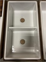 Fireclay 50/50 33" Double Bowl Farm Sink