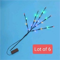 Lot of 6, Home Tree Branches Led Light Decorative
