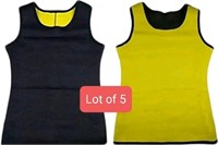 Lot of 5 - Reversible Slimming Sweat Vest Sauna Sh