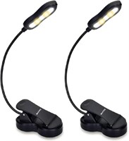 Lot of 2, Merisky Rechargeable Book Light LED Clip