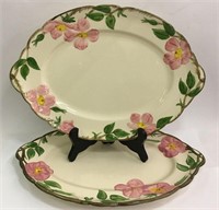 Pair Of Franciscan Desert Rose Platters