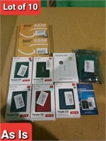 Lot of 10, Computer Storage Drives, Unknown Storag