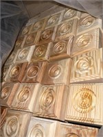 2 1/2" Pine Casing Rosette Blocks