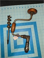 Vintage Hand Drill w/ Bit